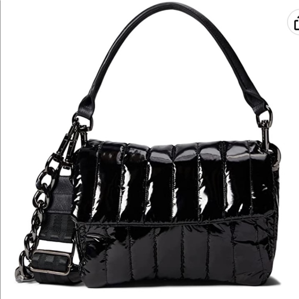 Think Royln Black Patent Bar Bag